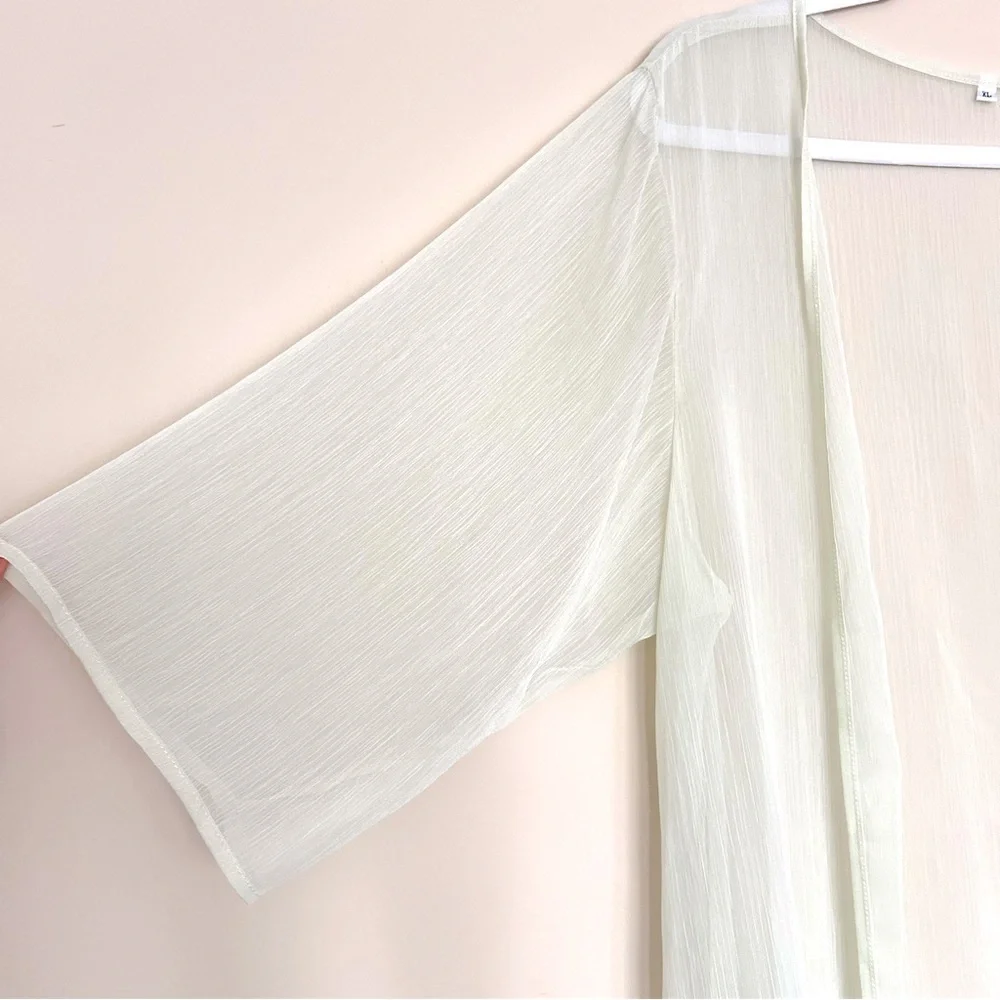 Elegant Women’s Sheer Intimates Coverup in Light Green / Yellowish Color